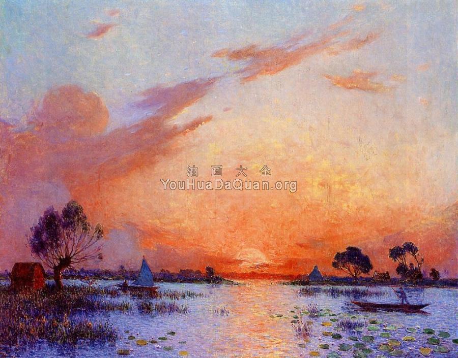 Sunset in Briere - 费迪南德·卢瓦扬